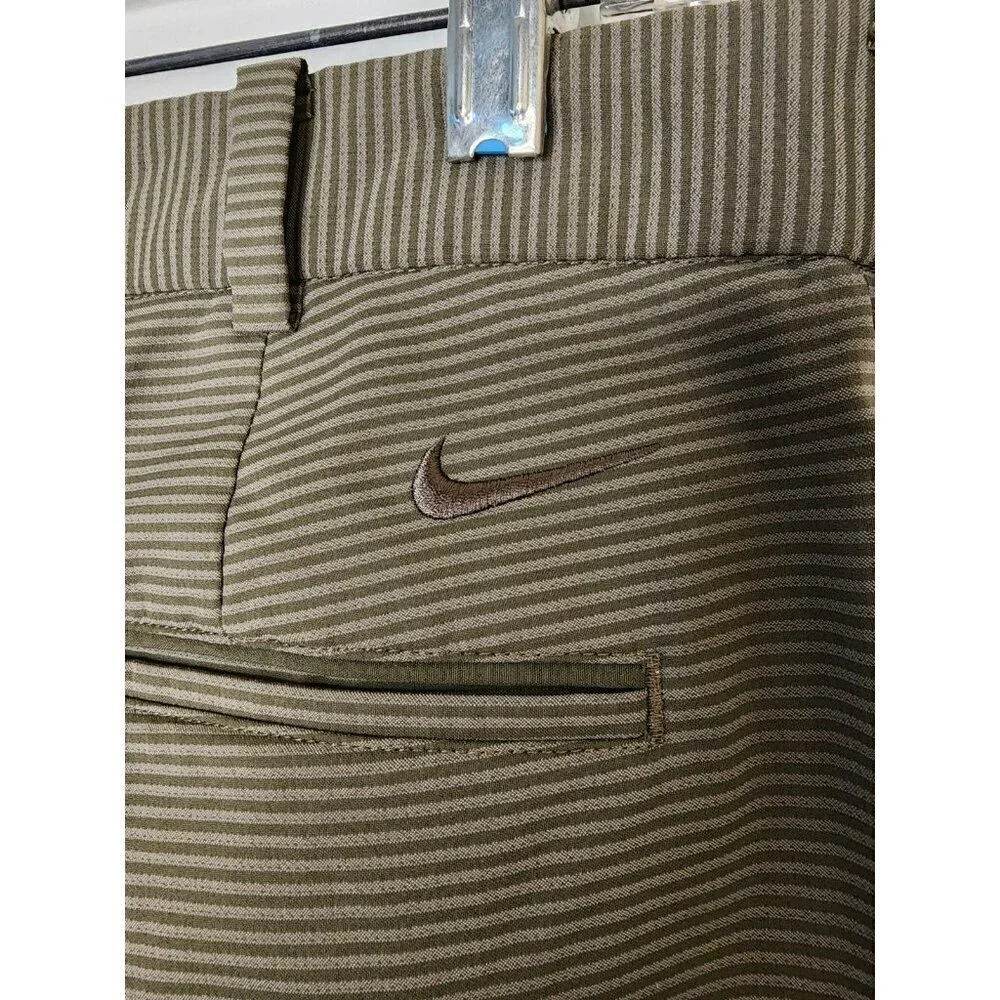 Nike Golf Tour Performance Dri-Fit Tan Striped Shorts 509181-320 Mens Size 30